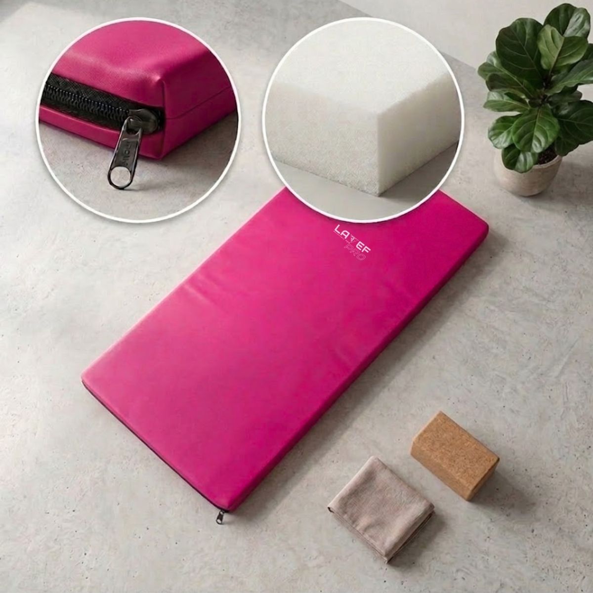 LAVEF - Colchoneta Fitness Profesional Antifluido para Gimnasio y Casa