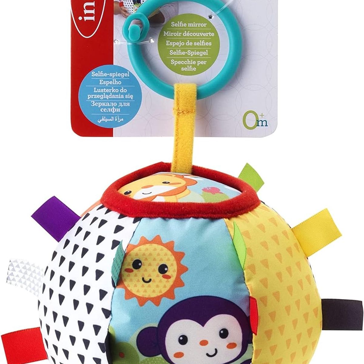 INFANTINO - Juego Pelota Bebé Sensorial Texturas Y Espejo Motricidad