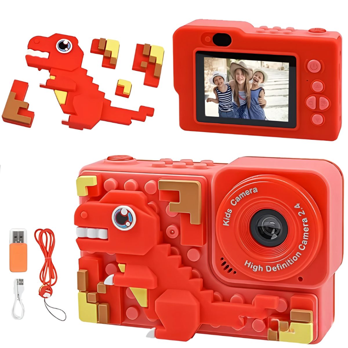 COLME TECHNOLOGY HOME - Cámara De Niños Digital Hd Figuras Armable 48px 1080p Lego