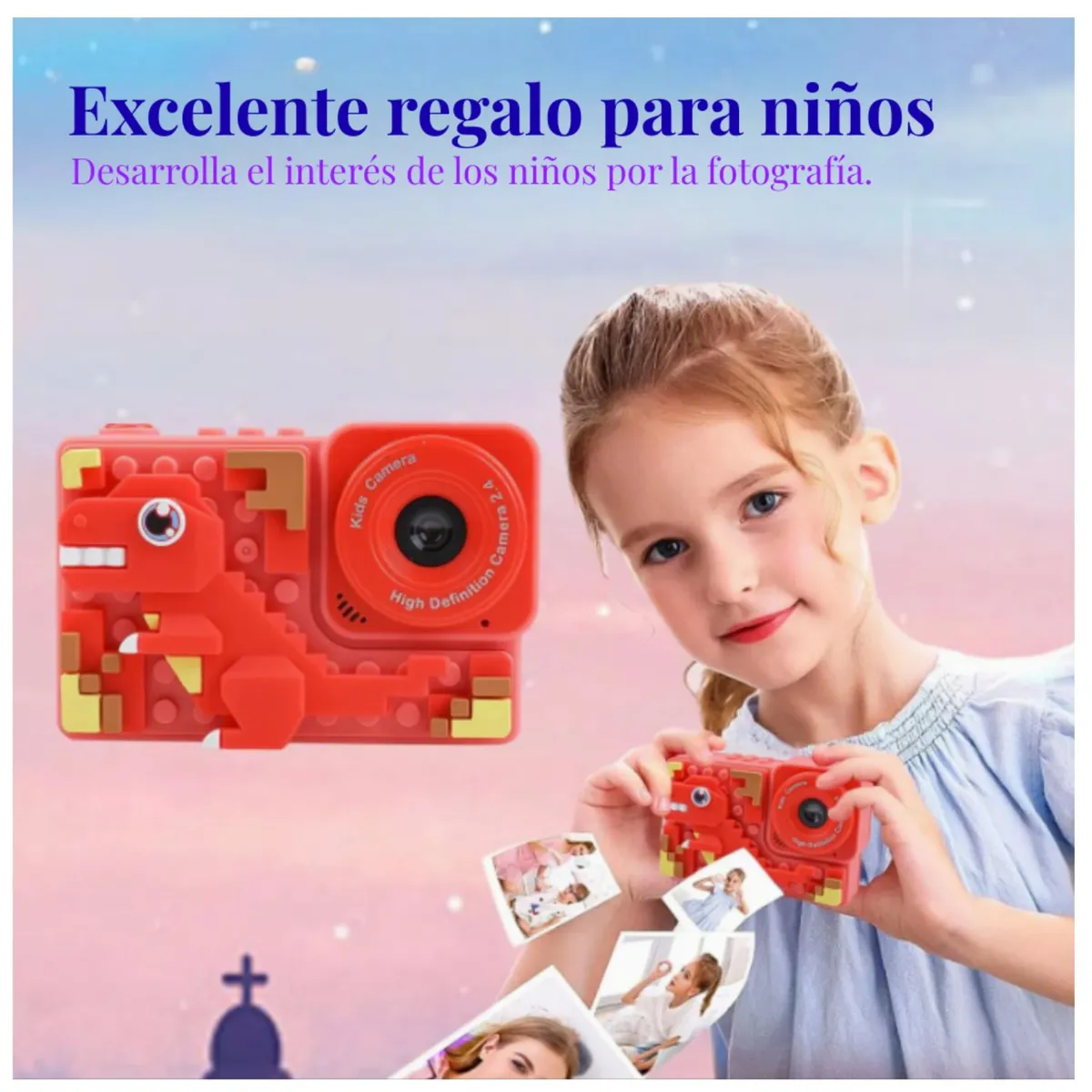 COLME TECHNOLOGY HOME - Cámara De Niños Digital Hd Figuras Armable 48px 1080p Lego
