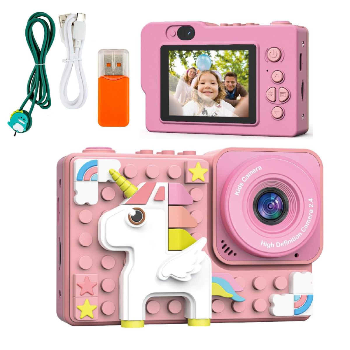 COLME TECHNOLOGY HOME - Cámara De Niños Digital Hd Figuras Armable 48px 1080p Lego