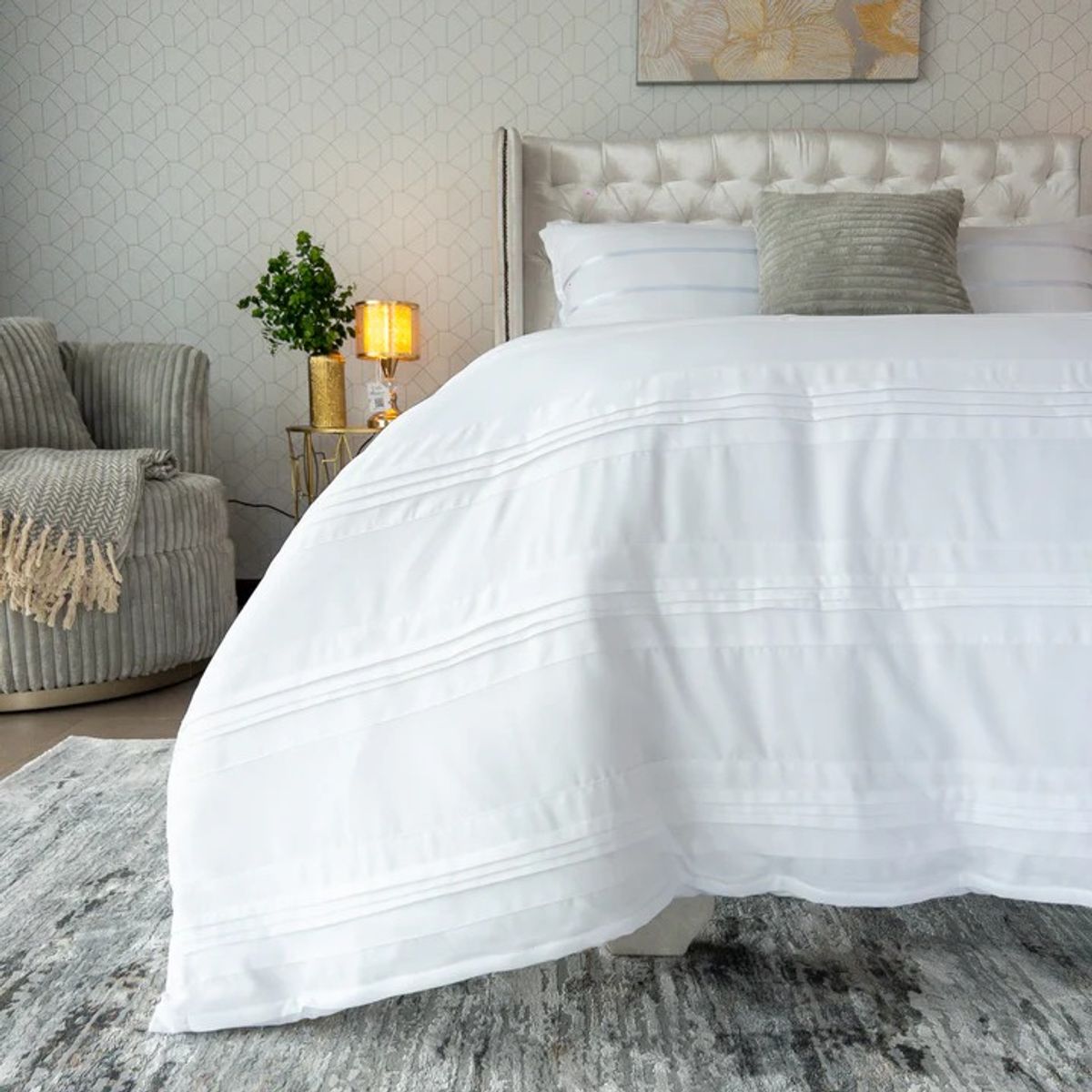 AMARE HOME - Duvet Cover Armonia Blanco para cama Queen - Amare Home
