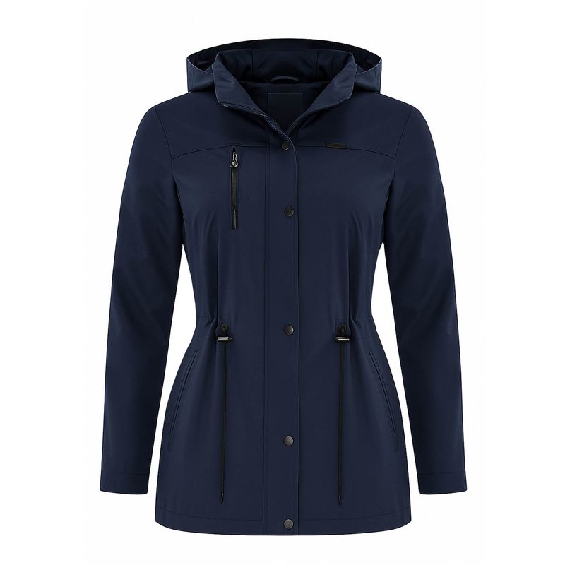 MODA EN CIRCUITO - Chaqueta en  Impermeable  Fino, estilo Parca para Mujer