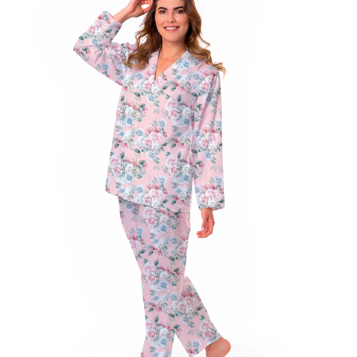 CLONHADAS - Pijama completa con pantalón Mujer Manga larga Clonhadas DANIELA ABRIGADO