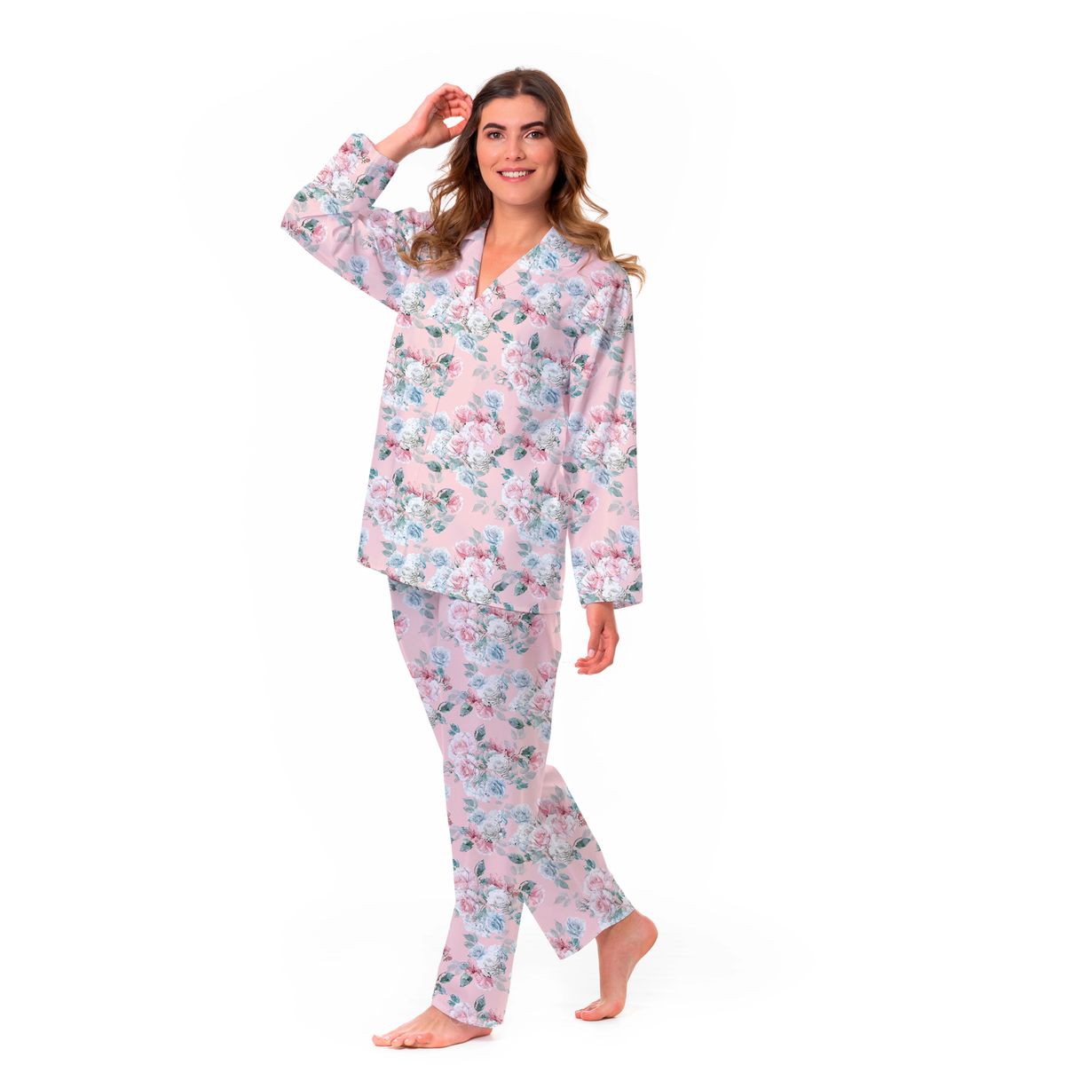 CLONHADAS - Pijama completa con pantalón Mujer Manga larga Clonhadas DANIELA ABRIGADO