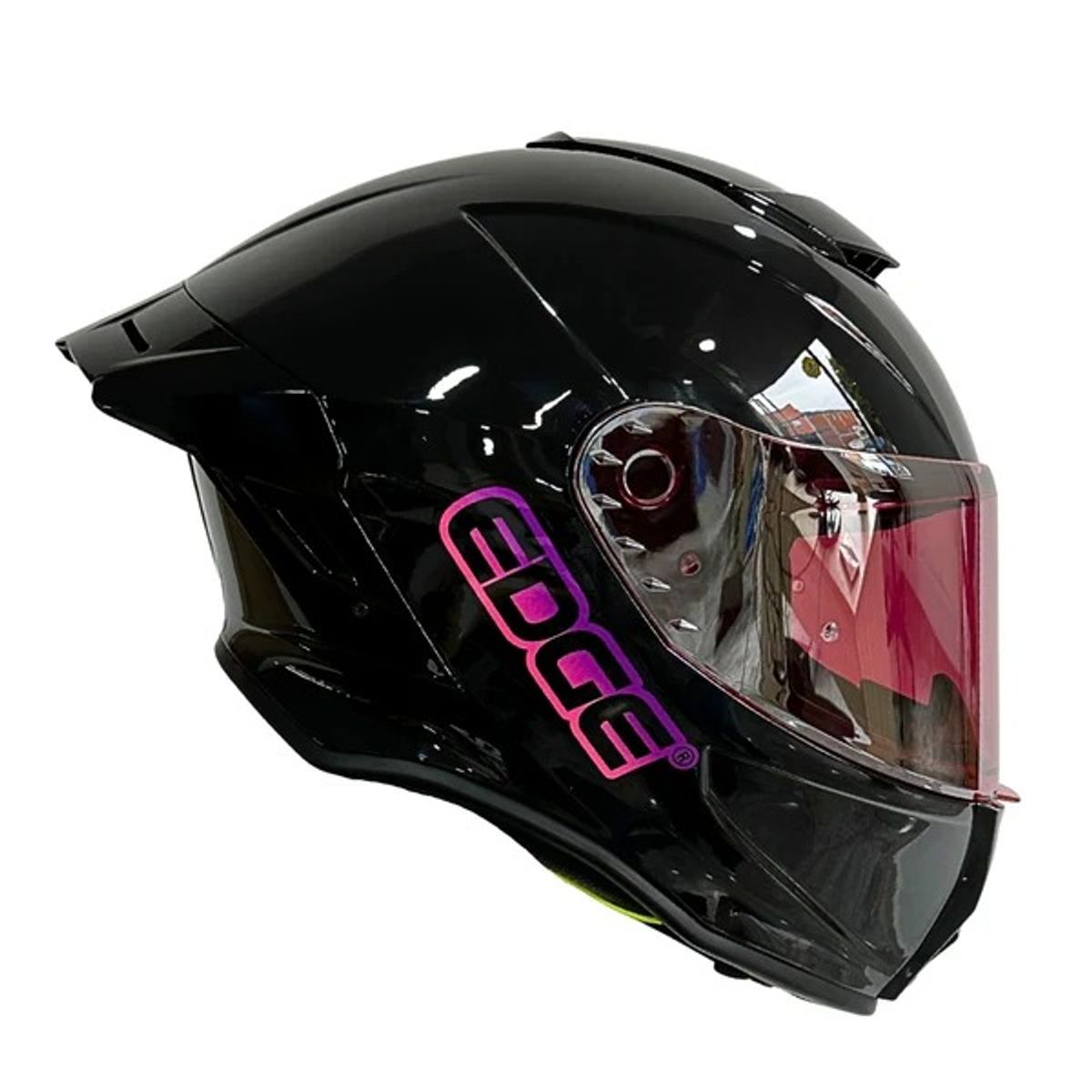 EDGE HELMETS - CASCO EDGE SHANGHAI CERTIFICADO ECE2206 TALLA M NEGRO BRILLO