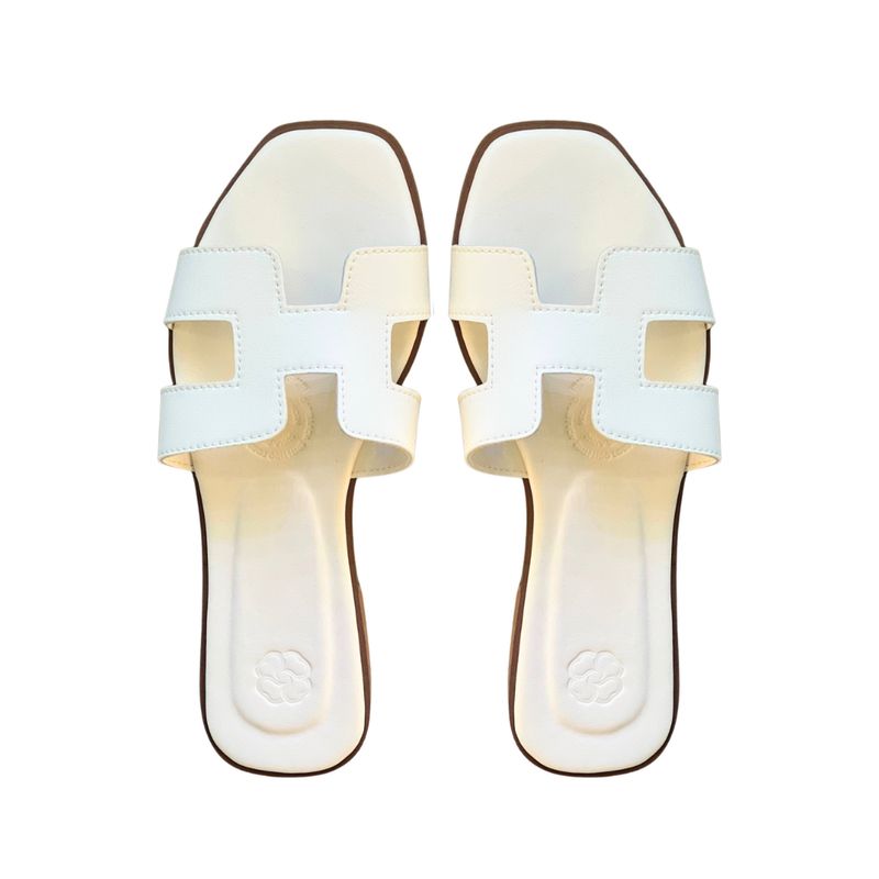 GENERICO - Sandalias planas tipo Hermes con diseño clásico