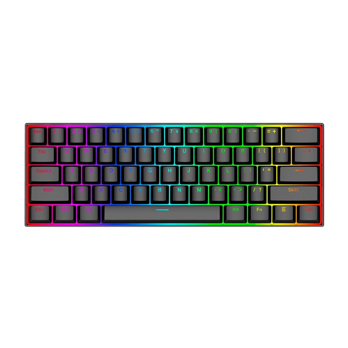 REDRAGON - TECLADO MECÁNICO 60% REDRAGON DRAGONBORN K630 SWITCH CAFÉ