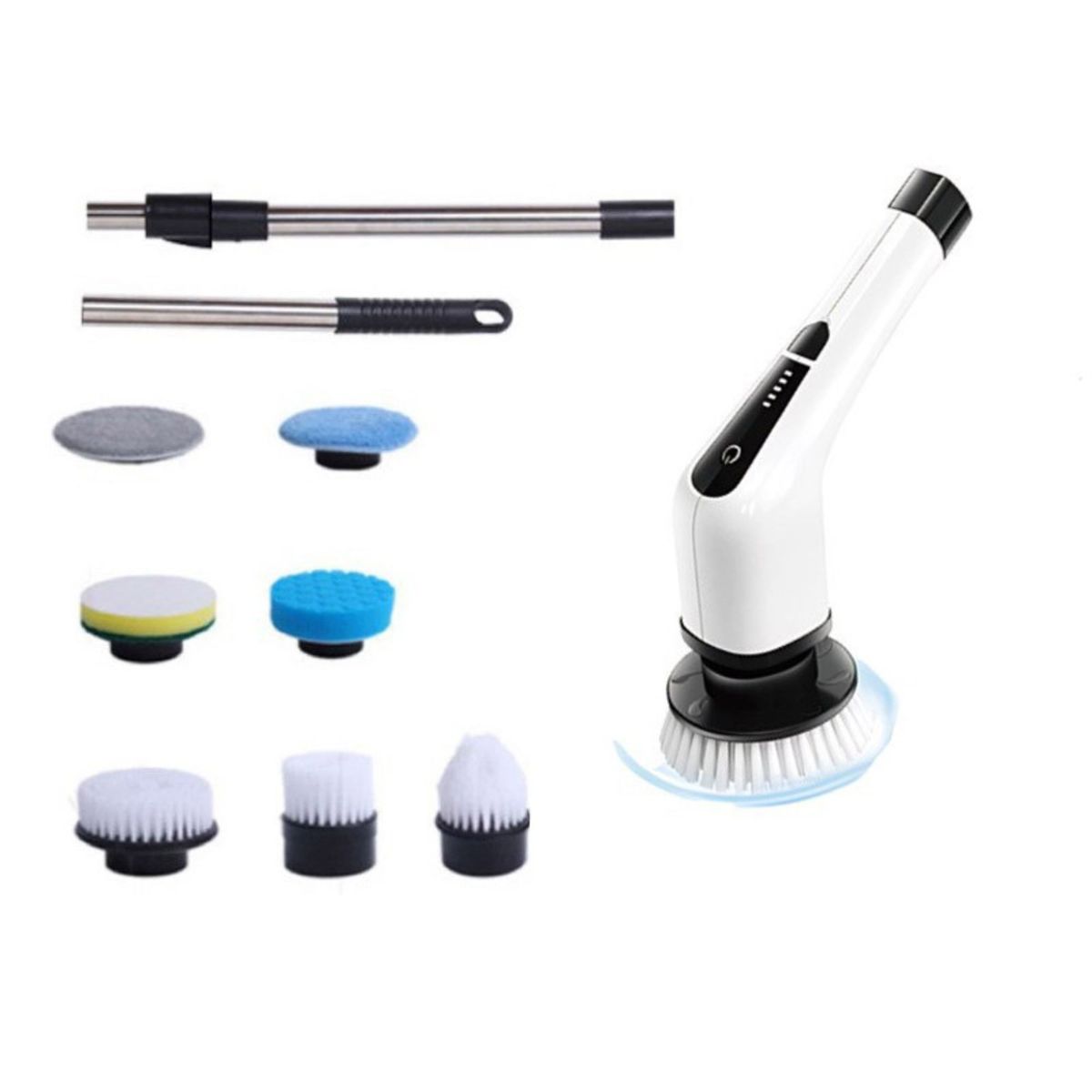 TRIPLE CLEAN - Cepillo Eléctrico Para Limpieza Telescópico 7 En 1