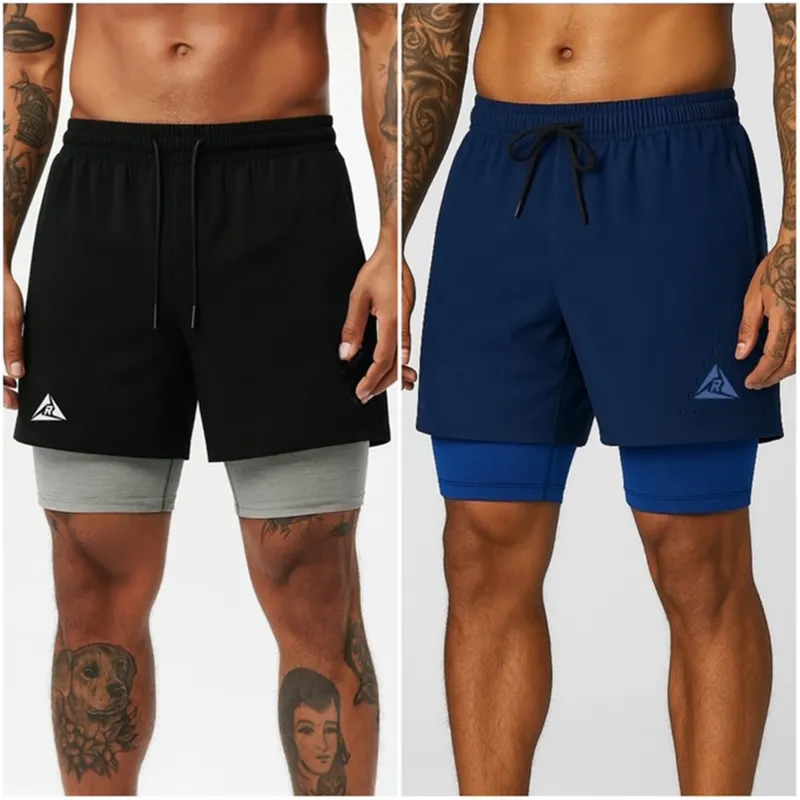 RIPPLE FT - Combo X2 Pantalonetas Hombre Con Licra Corta Original Ripple