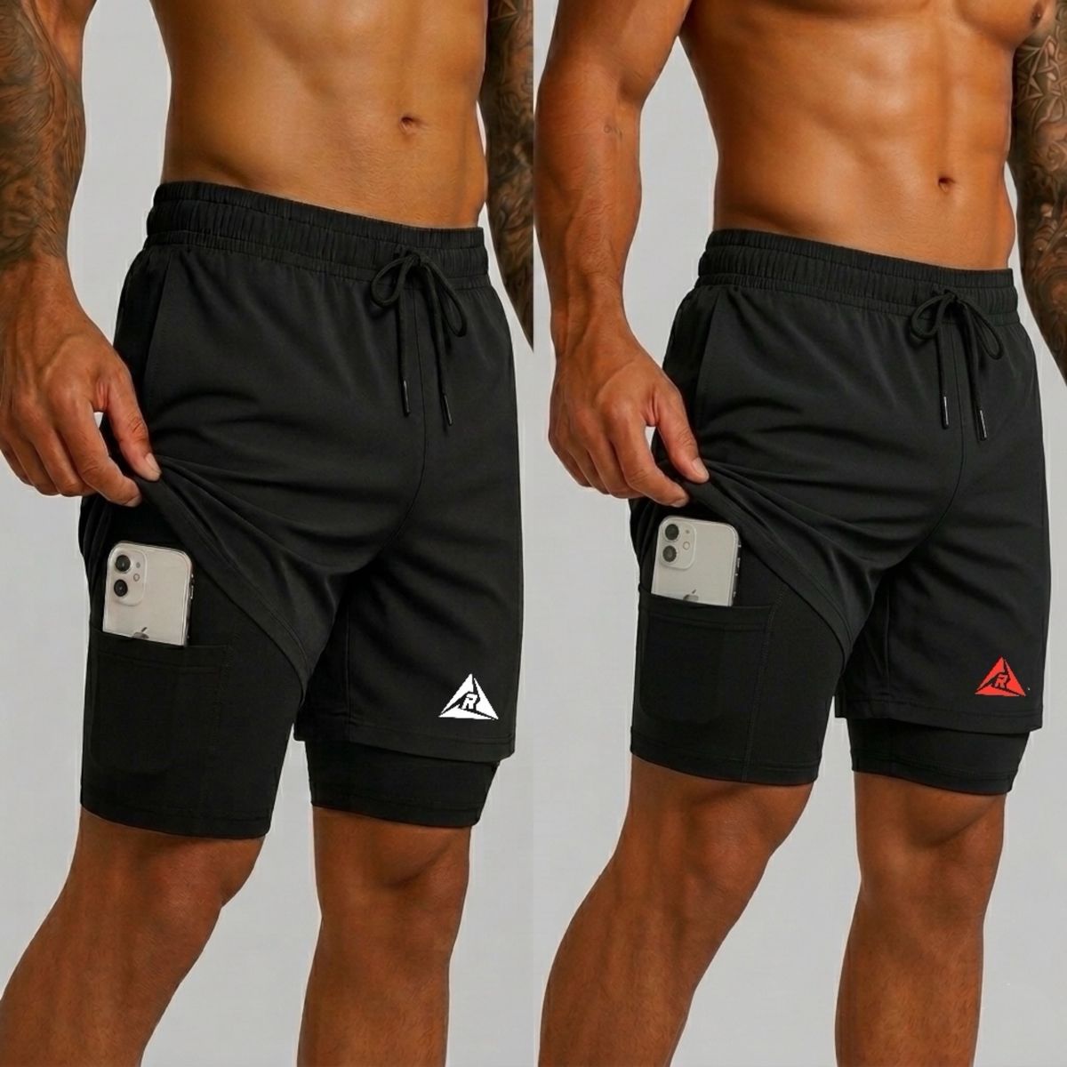 RIPPLE FT - Combo X2 Pantalonetas Hombre Con Licra Corta Original Ripple