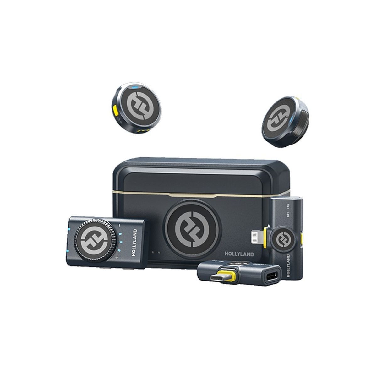 HOLLYLAND - Microfono Hollyland Lark M2 Combo Inalambrico Negro