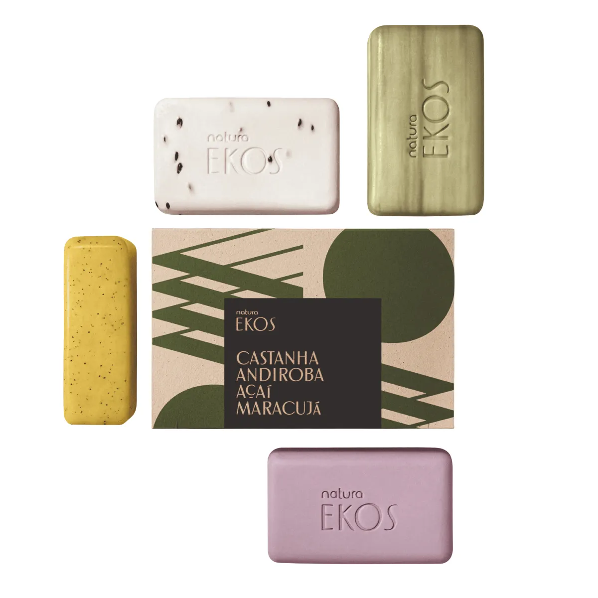 NATURA - Jabones en barra puro vegetal natura ekos - 4 x 100 g c/u