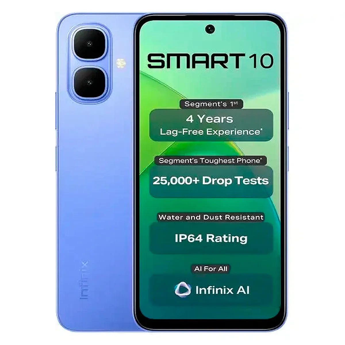 INFINIX - Celular Infinix Smart 10 256GB 4GB Ampliable a 8GB Azul