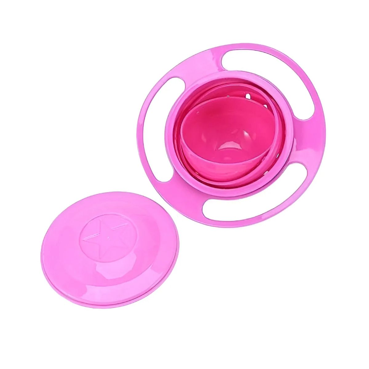 GENERICO - Bowl 360 Grados ANTI DERRAME Para Bebés Rosa
