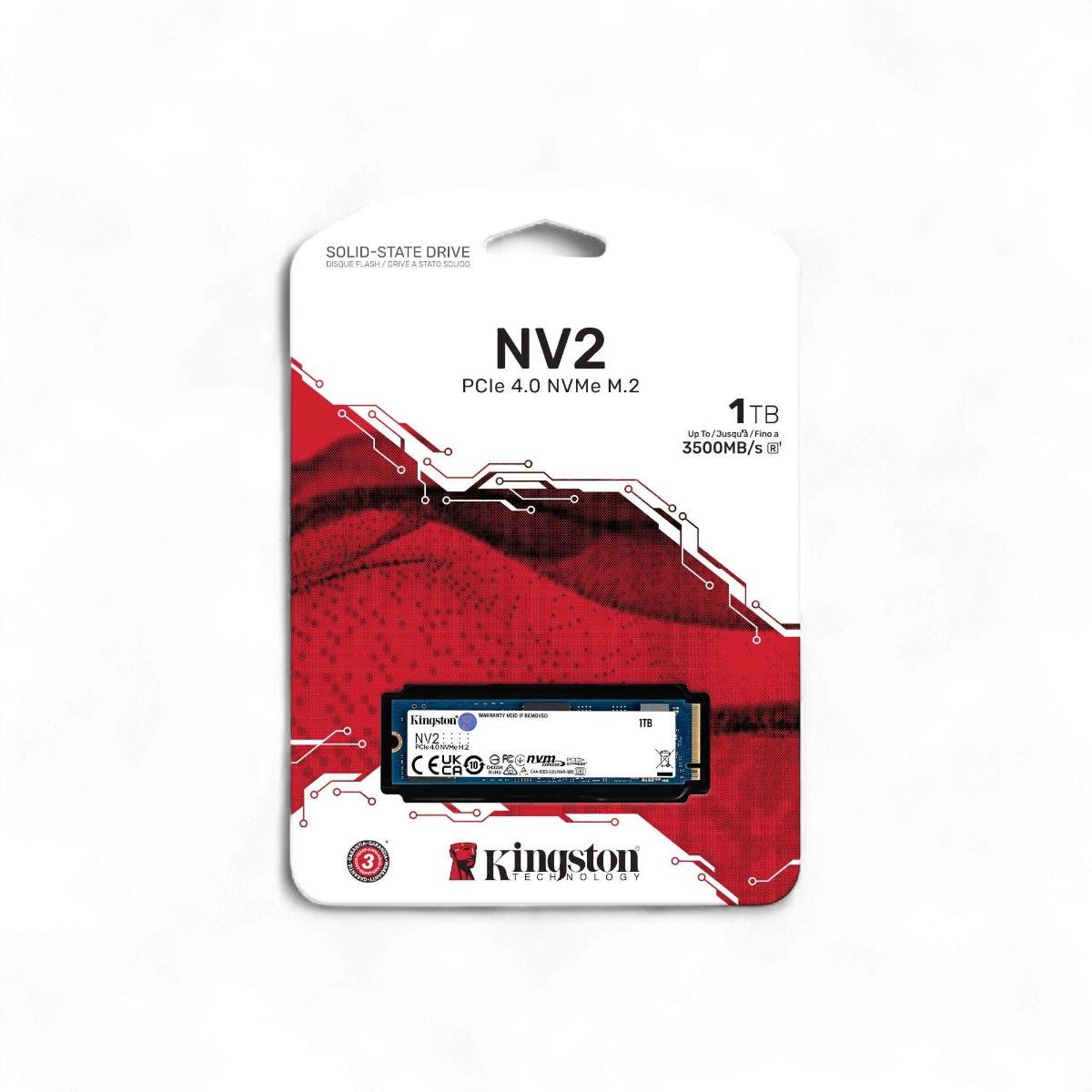 KINGSTON - Unidad De Estado Solido Ssd M2 Nvme 1tb Kingston Nv3 6000 X 4000