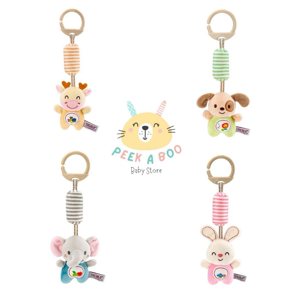 GENERICO - Sonajero De Coche Y Cuna Animalitos Conejo