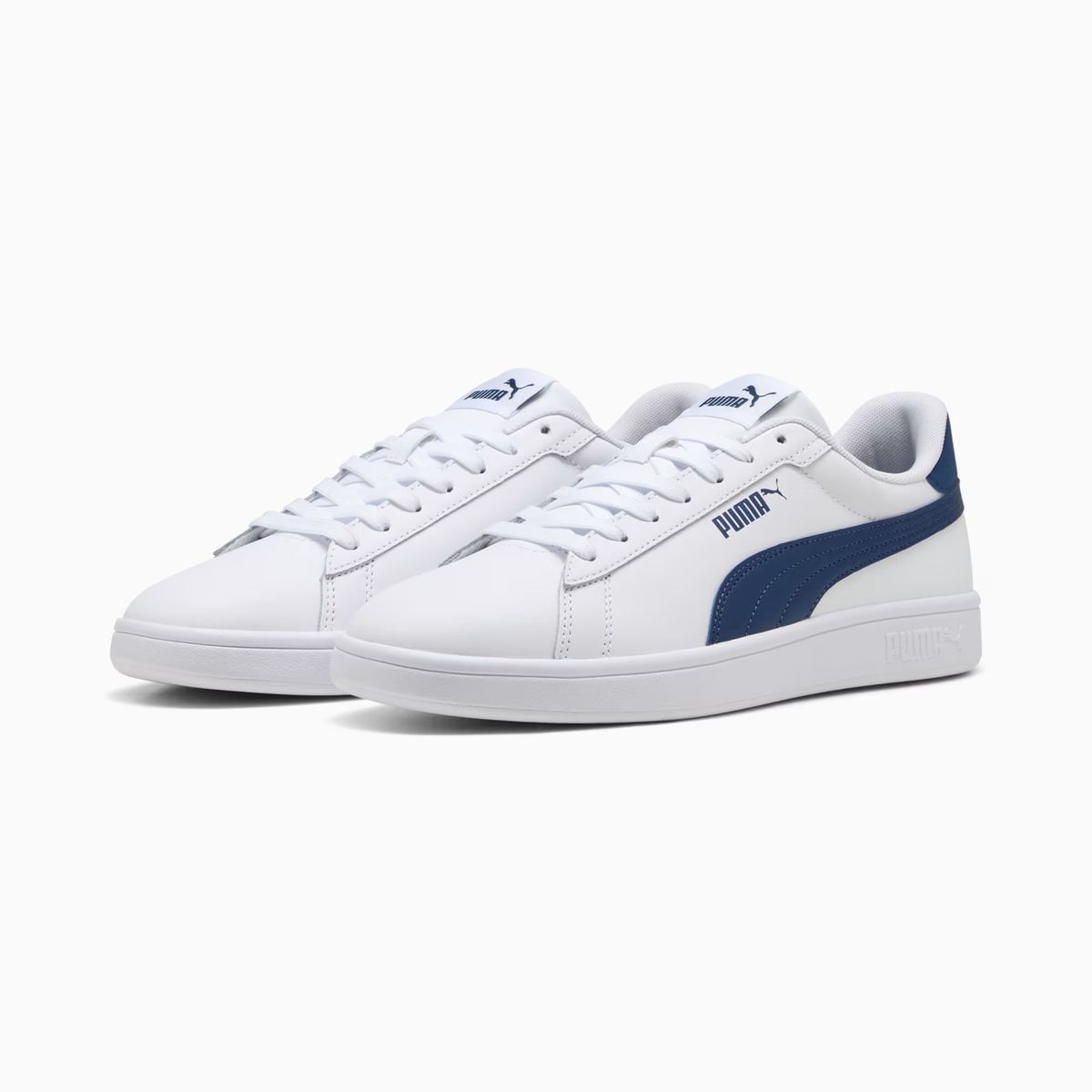 PUMA - Tenis Puma Hombre Smash 3.0 L Blanco Azul 390987-28 Casual