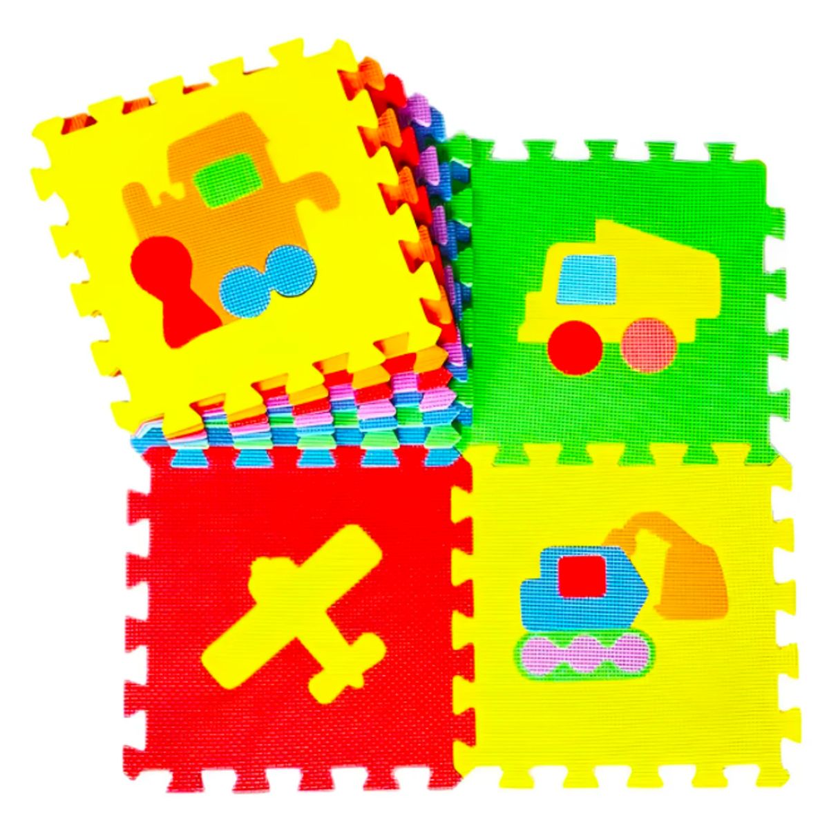 STALION - Tapete Alfombra Foammy Para Bebe x10 Piezas Transportes