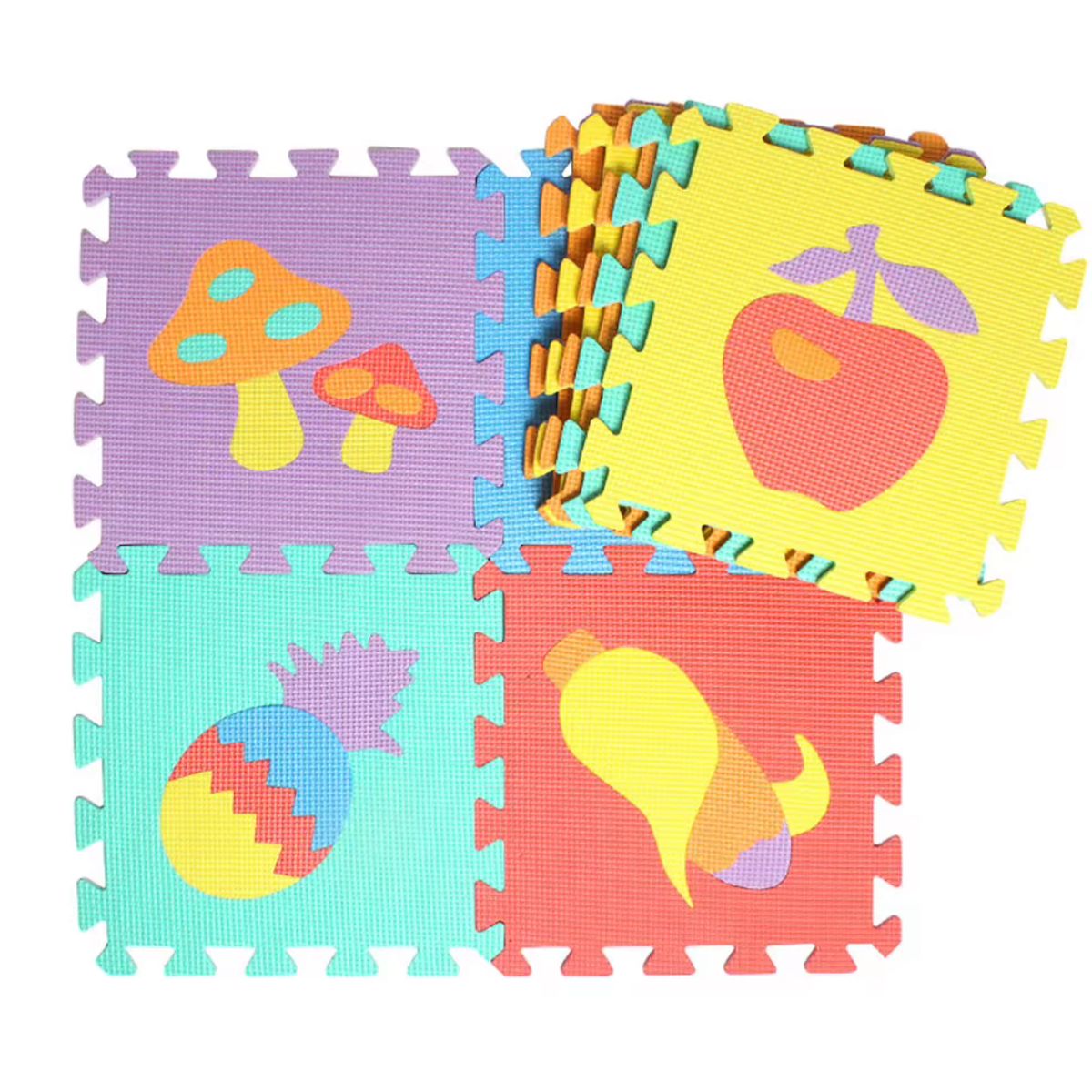 STALION - Tapete Alfombra Foammy Para Bebe x10 Piezas Transportes