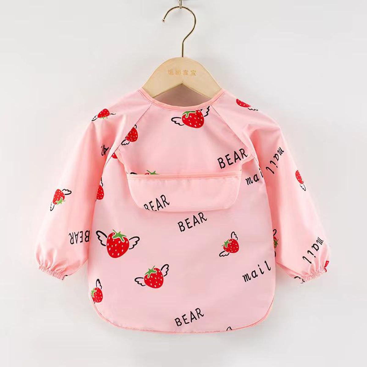 GENERICO - Delantal antifluido con bolsillo y doble amarre en espalda