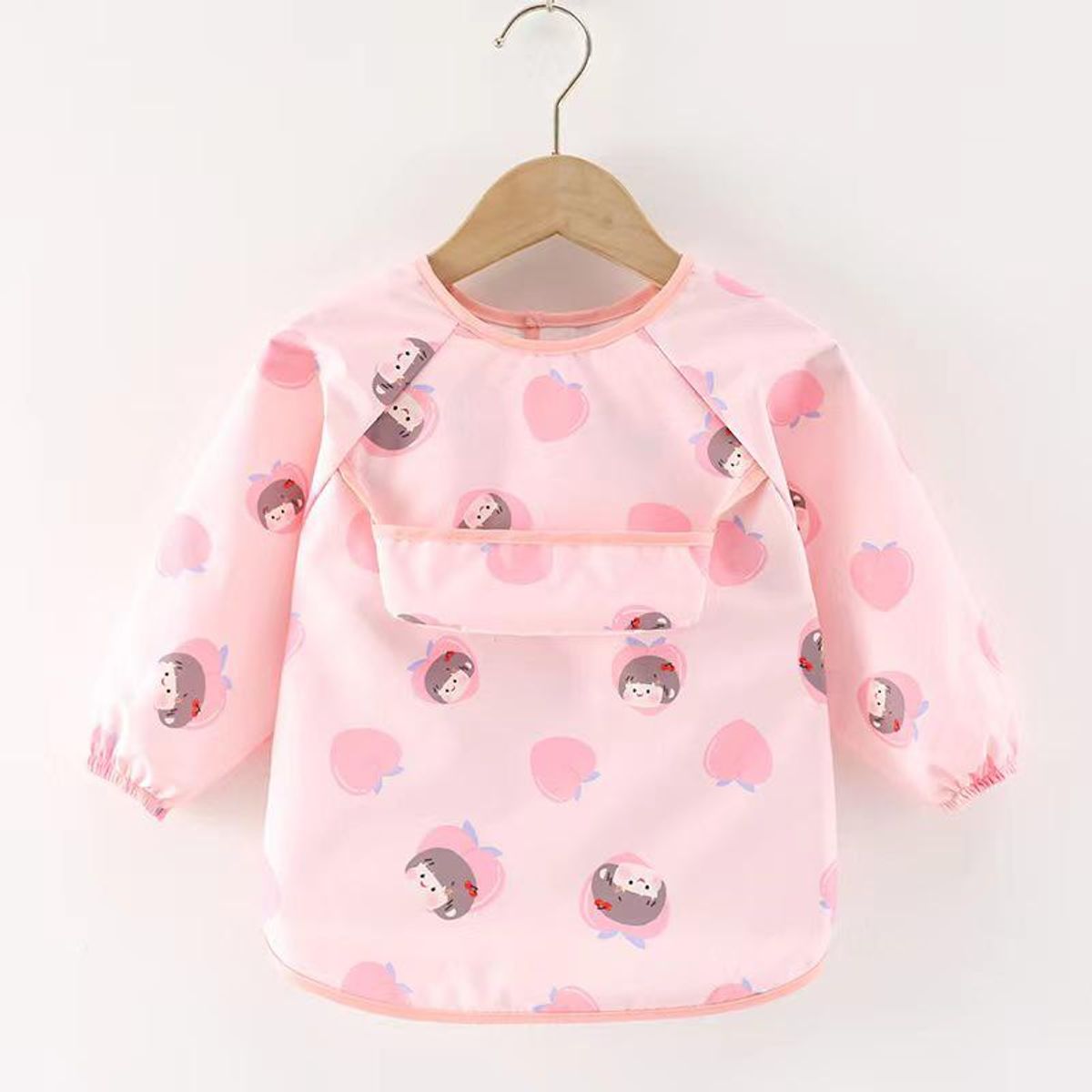 GENERICO - Delantal antifluido con bolsillo y doble amarre en espalda