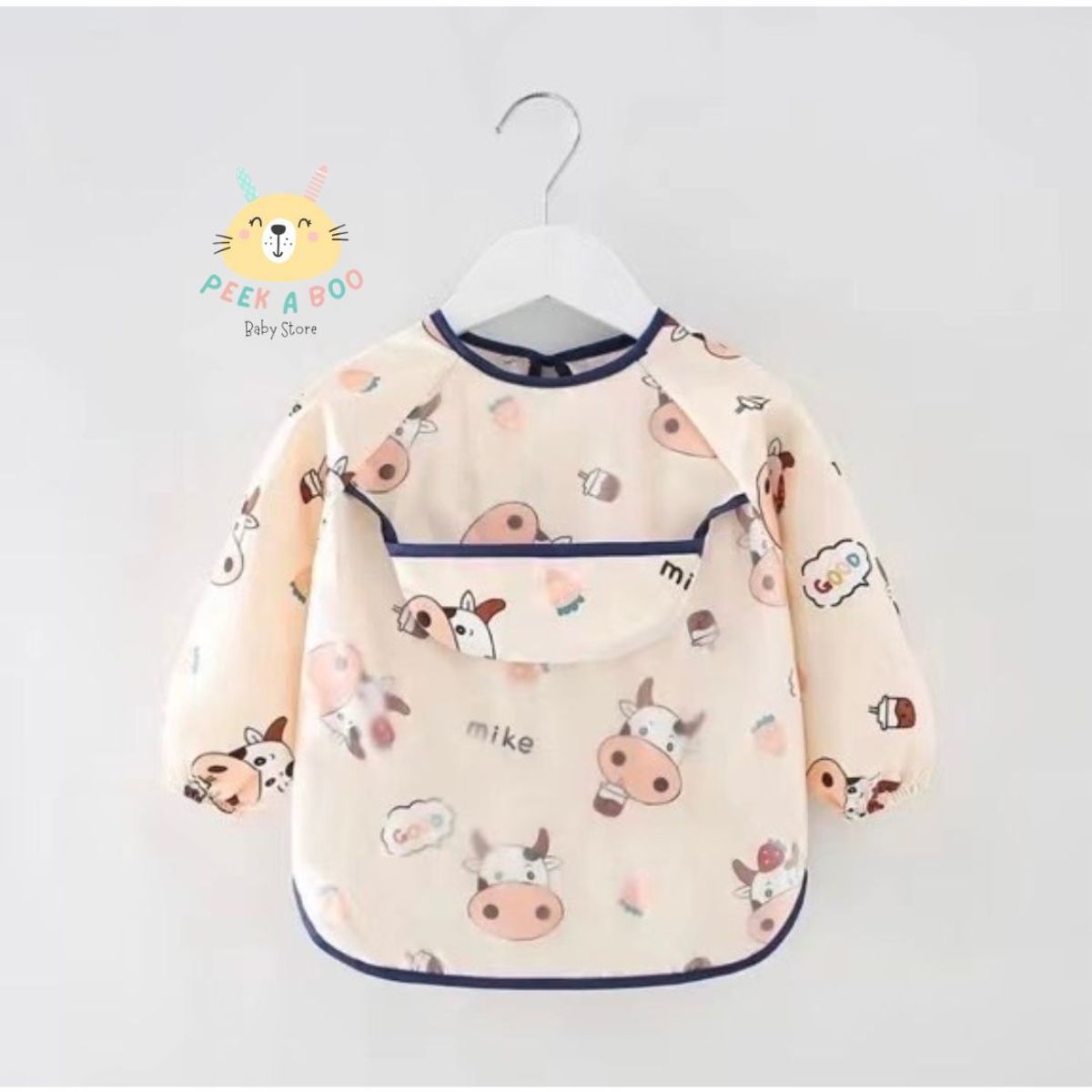 GENERICO - Delantal antifluido con bolsillo y doble amarre en espalda