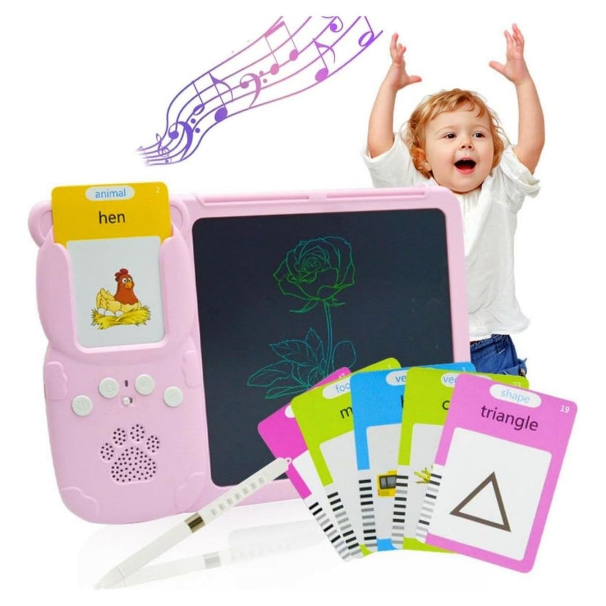 GENERICO - Lector De Interactivo Bilingüe ConTablero Mágico Rosa