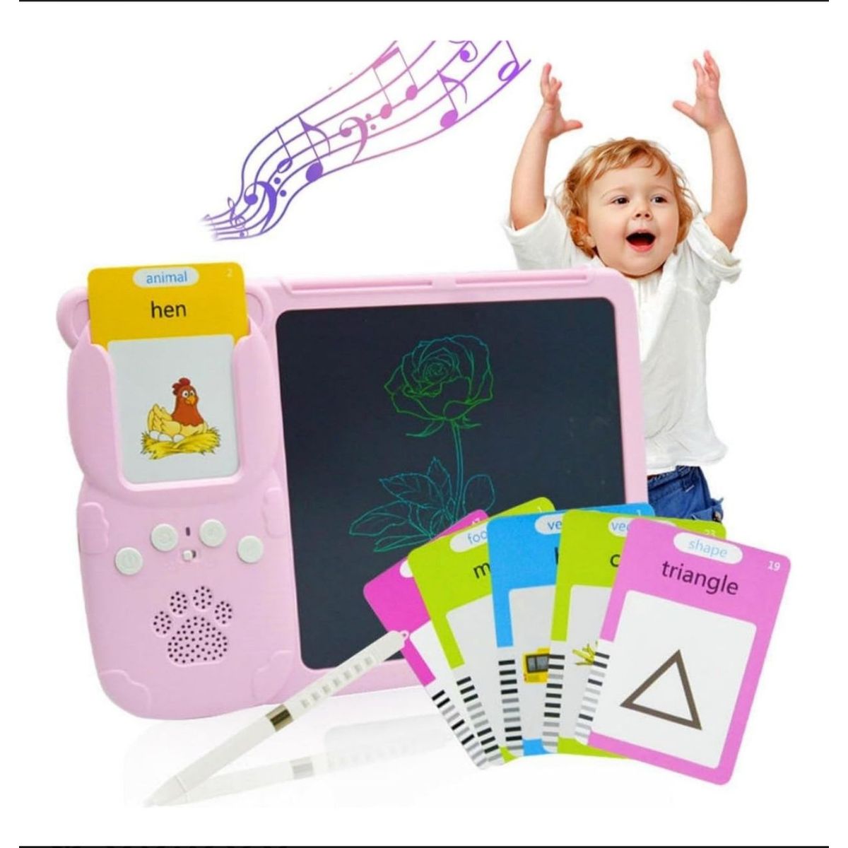 GENERICO - Lector De Interactivo Bilingüe ConTablero Mágico Rosa