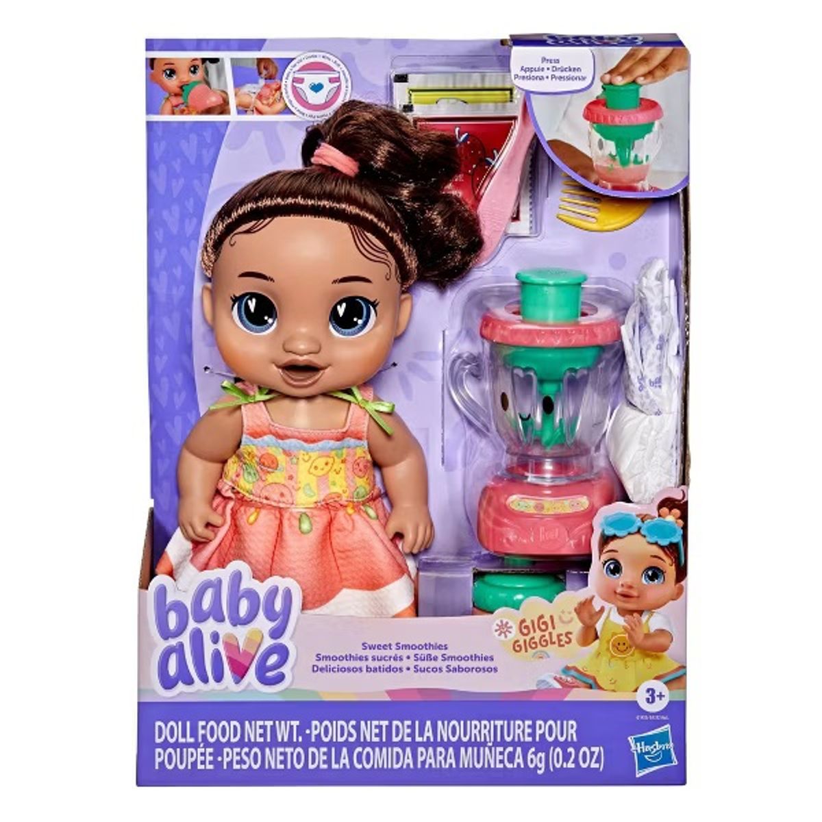 BABY ALIVE - Baby Alive Sweet Smoothies Gigi Giggle Dulces Batidos Muñeca