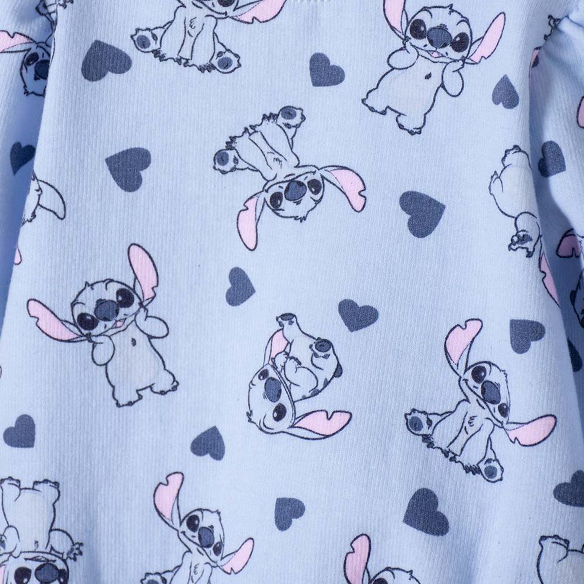 DISNEY - Conjunto de Stitch pantalón largo azul cielo para bebé niña