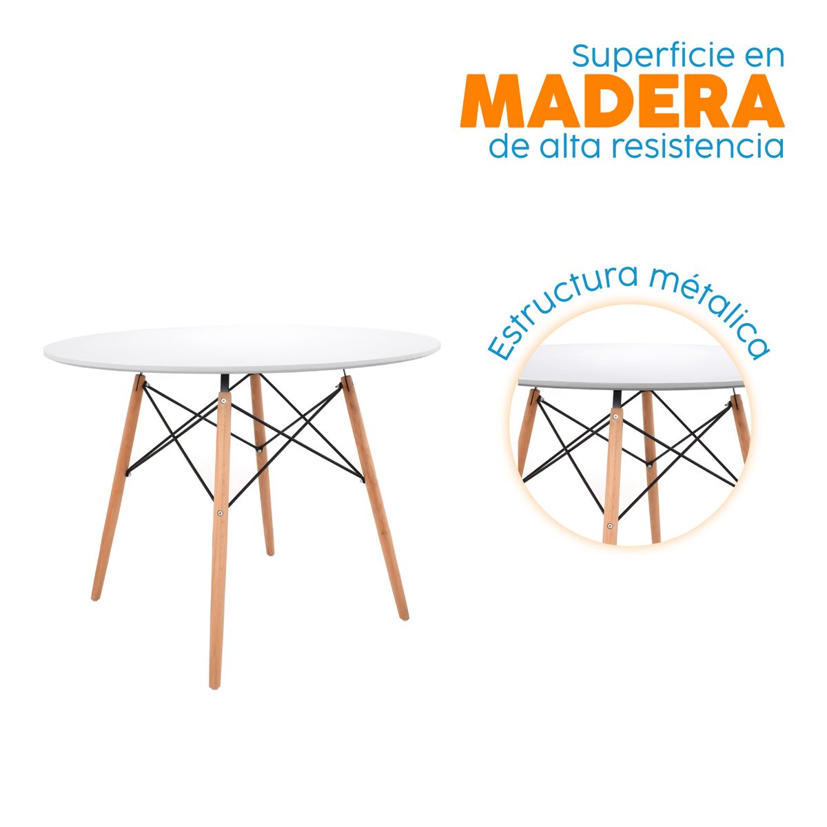 BONNO - Juego De Comedor Milan Negro 4 Puestos Bonno