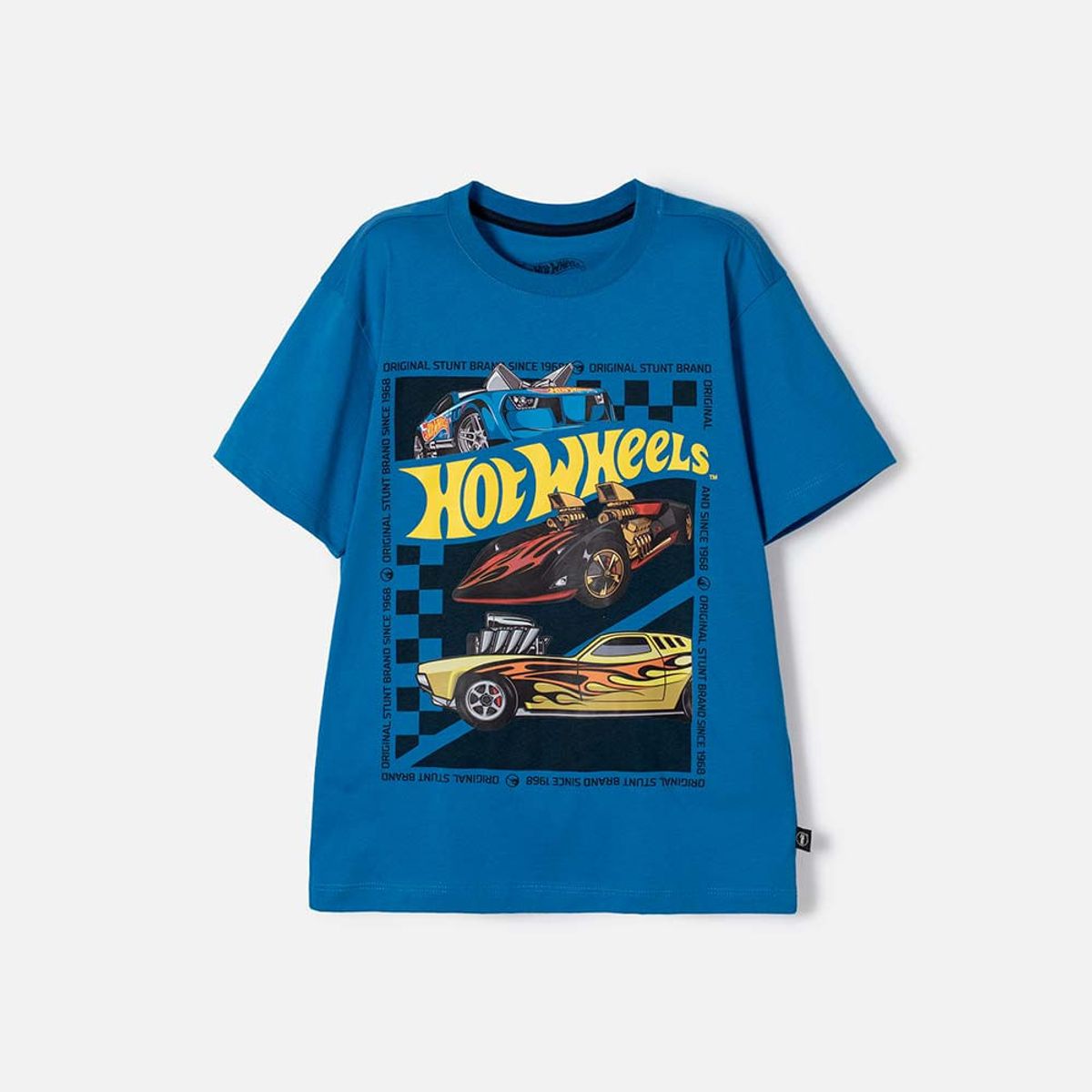HOT WHEELS - Camiseta de Hot Wheels manga corta azul para niño