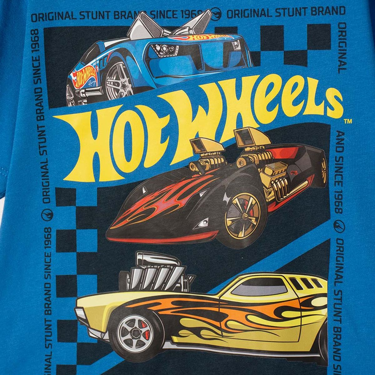 HOT WHEELS - Camiseta de Hot Wheels manga corta azul para niño