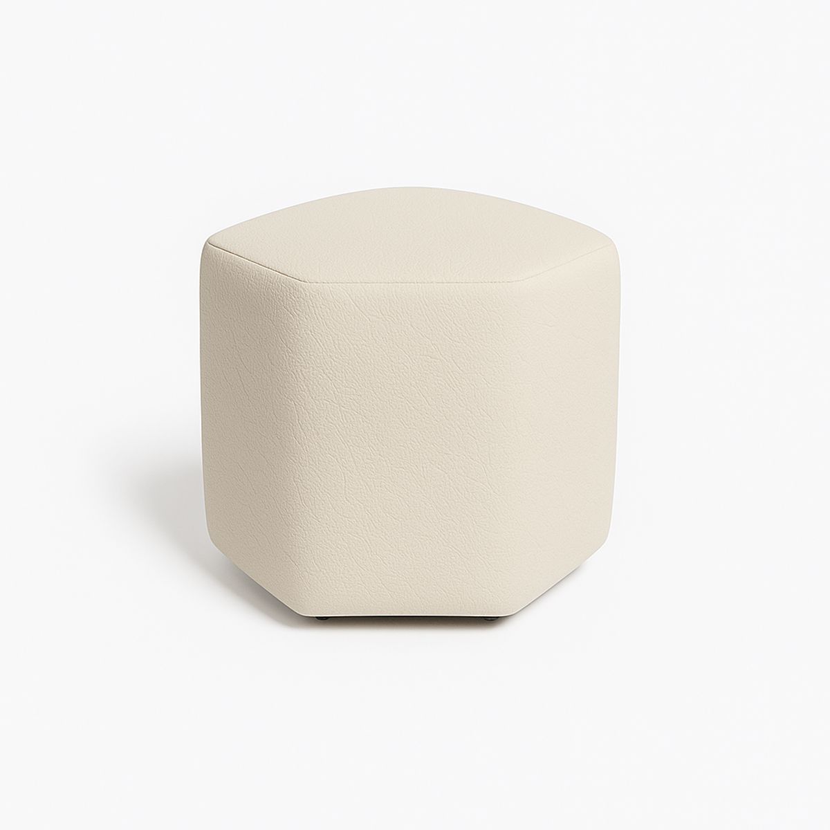 PUFF BOGOTA - Puff Hexagonal Blanco 40 x 40 x 42