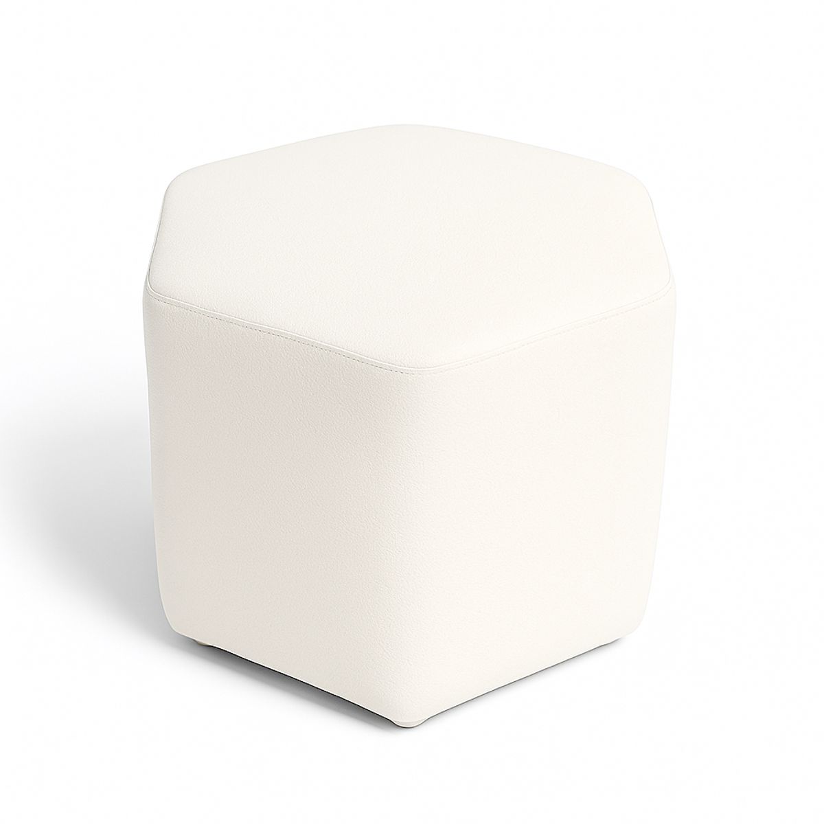 PUFF BOGOTA - Puff Hexagonal Blanco 40 x 40 x 42