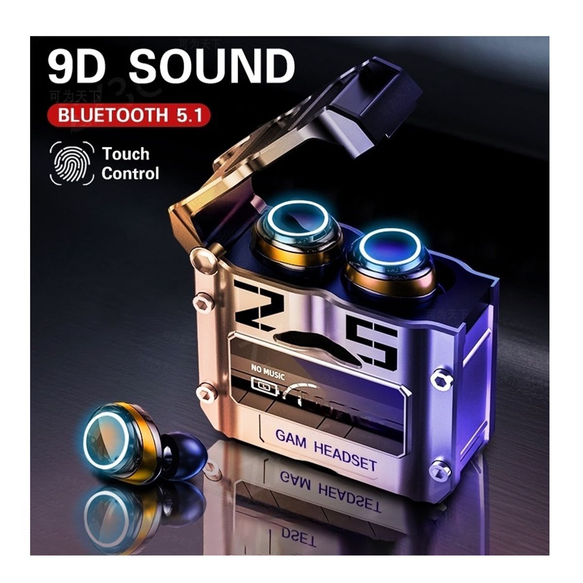 GENERICO - Auriculares Inalámbricos M25 Tws Bluetooth 5.2 Baja Latencia Color Gris