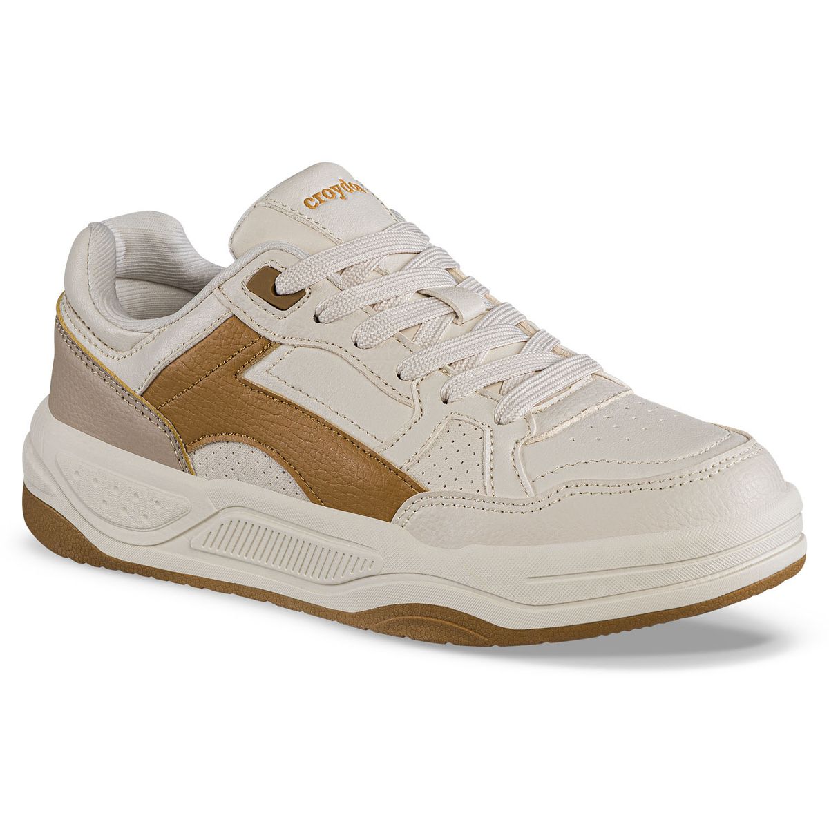 CROYDON - Tenis Urbanos Derme Beige-Café Croydon para Mujer