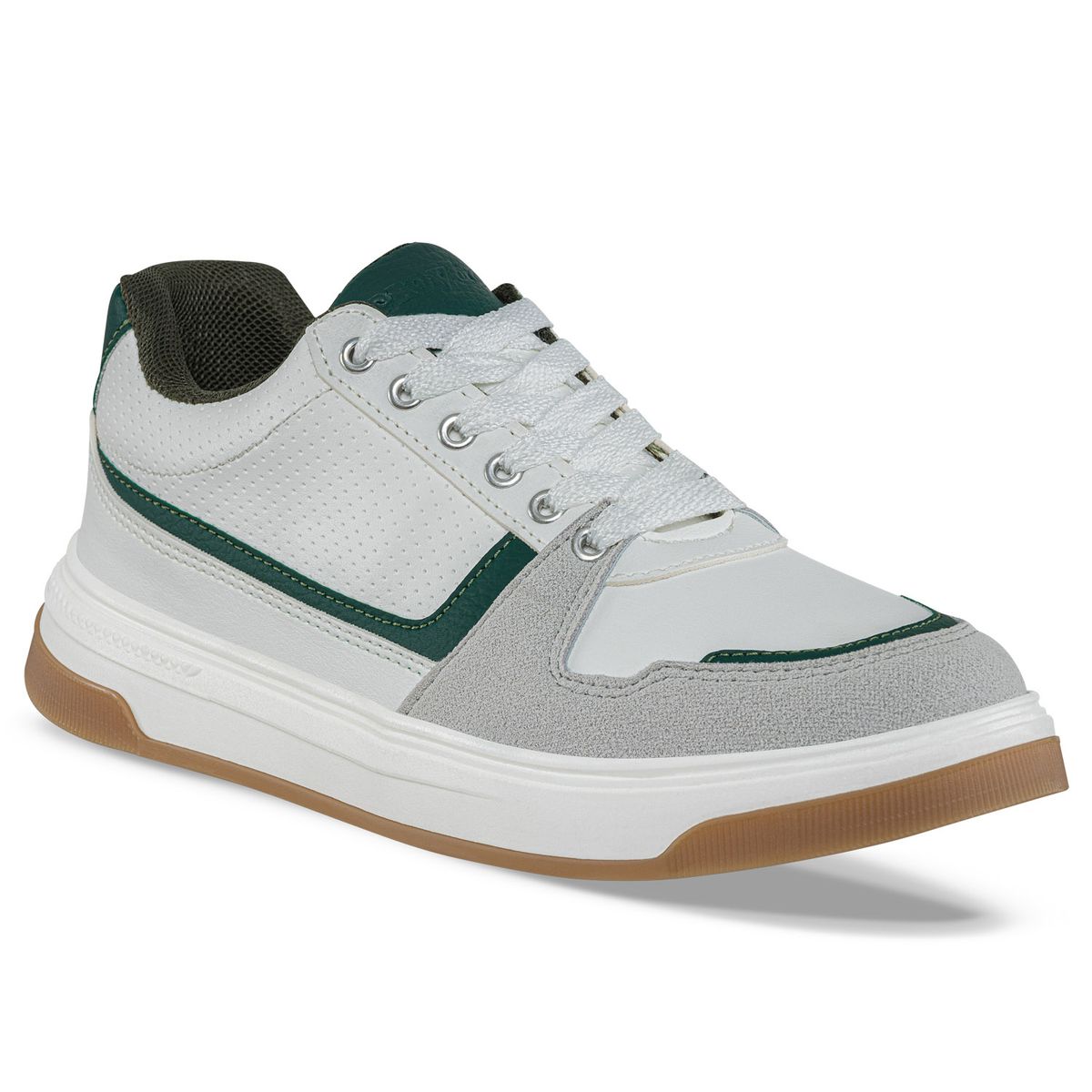 CROYDON - Tenis Urbanos Yorik Blanco-Verde Croydon para Hombre