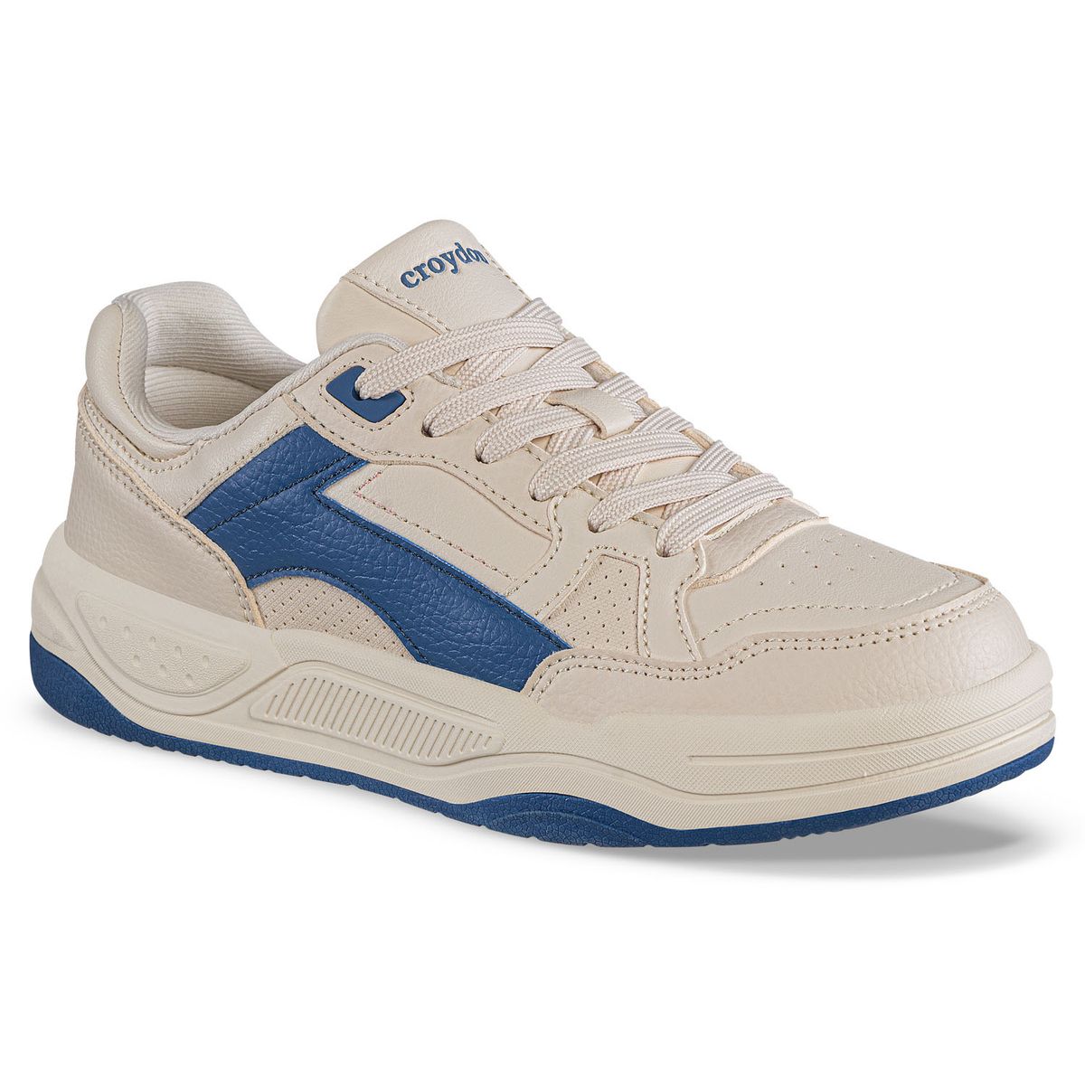 CROYDON - Tenis Urbanos Derme Beige-Azul Croydon para Mujer