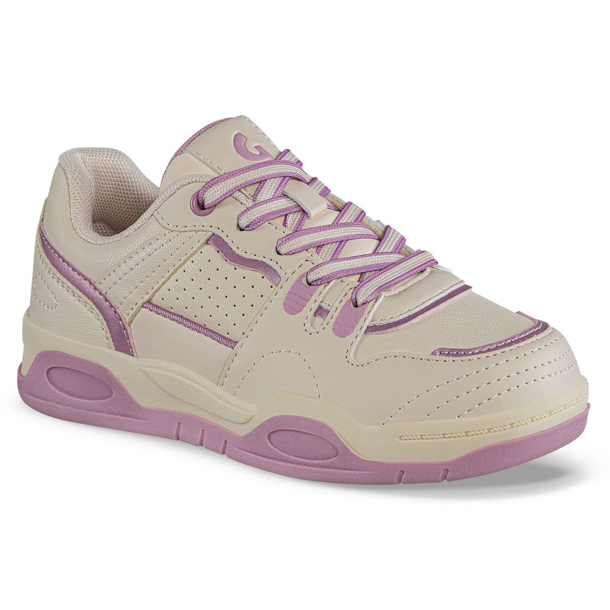 LOS GOMOSOS - Tenis Urbanos Samien Beige-Rosa Los Gomosos para Niña