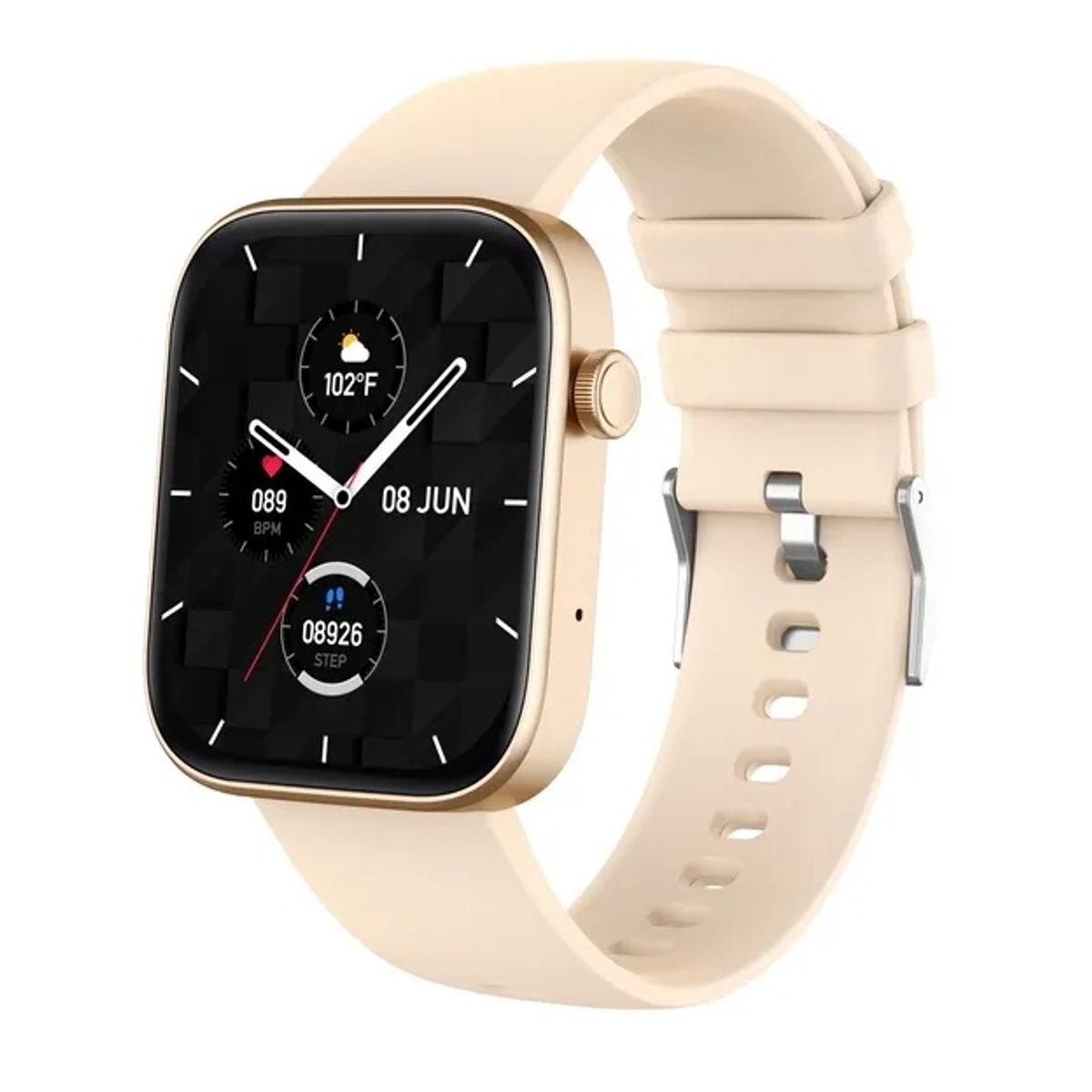 COLMI - Smartwatch Colmi P71 Reloj Inteligente Dorado Llamadas Voz Bt- 5.2  Cardiaco SPO2 sueño