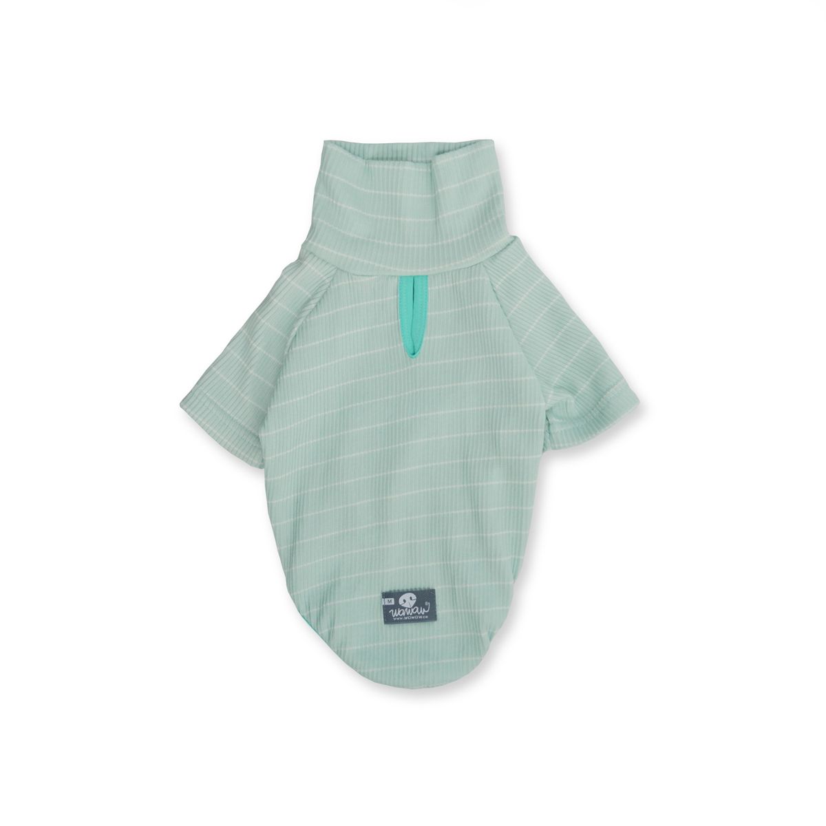 WAWAW - Saco XL tortuga menta líneas blancas
