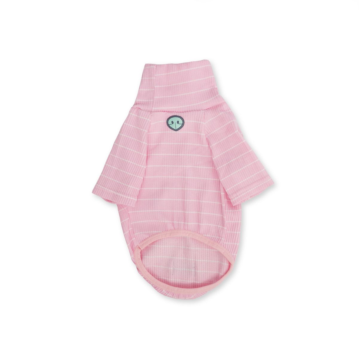 WAWAW - Saco XL tortuga rosa líneas blancas