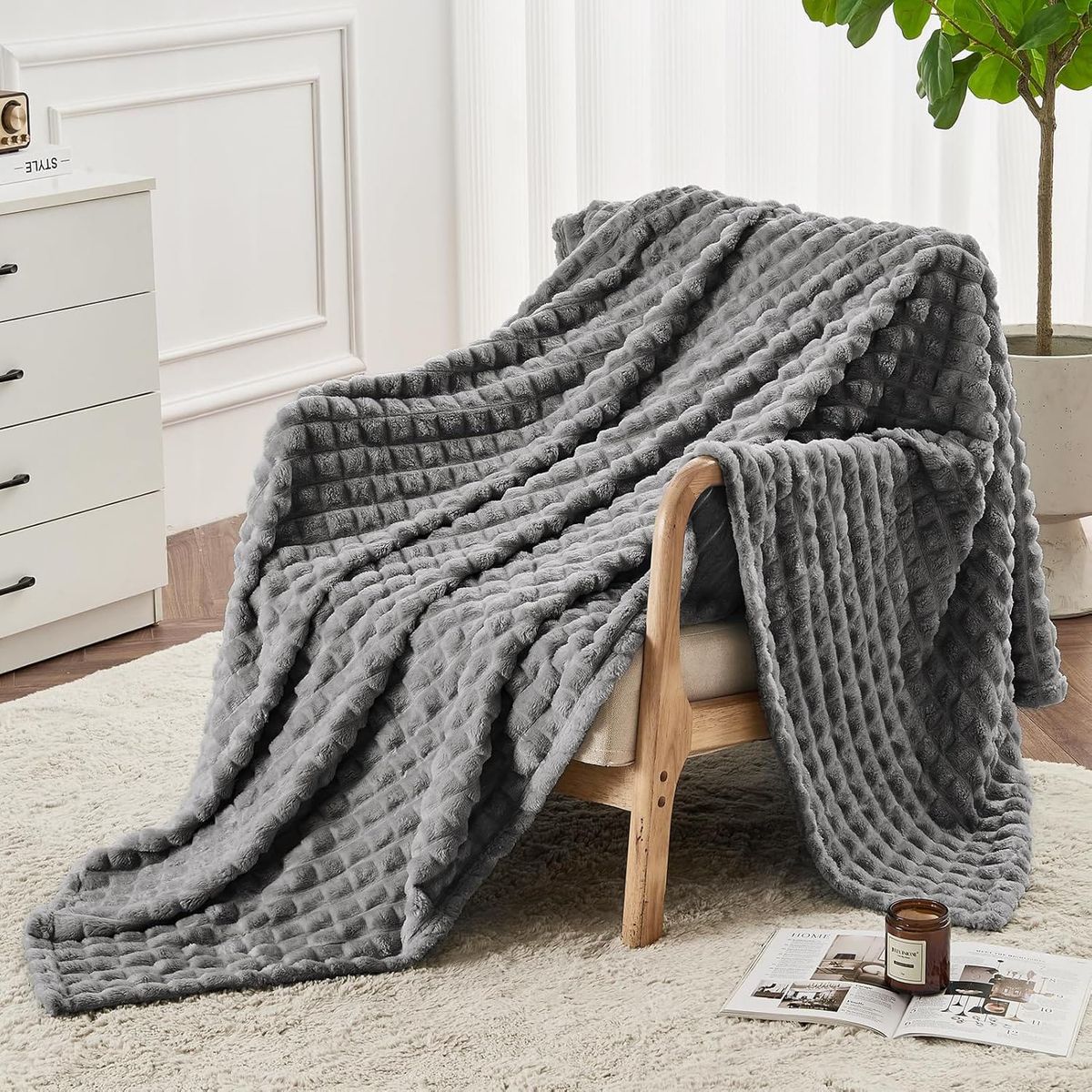 GENERICO - Cobija Termica Diseño 3D Doble-Queen 210x190