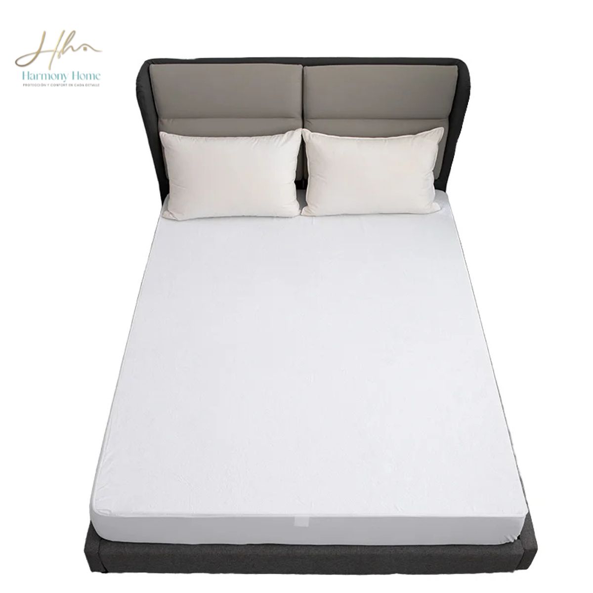 HARMONY HOME - Protector para Colchón Antifluido-Impermeable Ajuste Perfecto 100X190