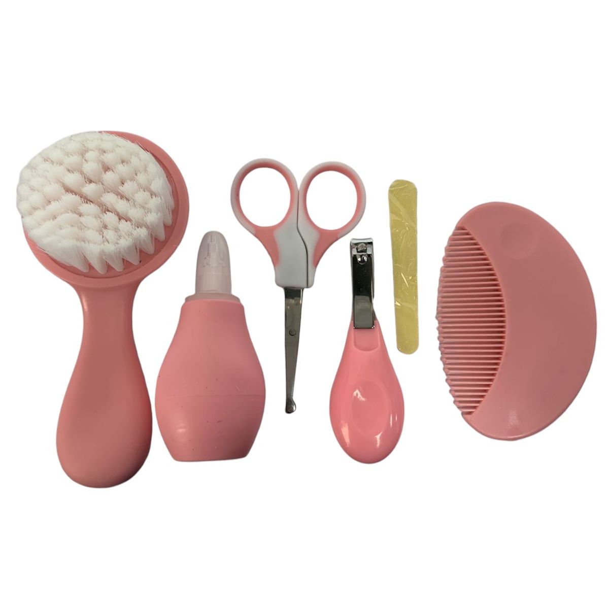 GENERICO - Kit Cuidado Aseo Bebé 7 Piezas Rosa