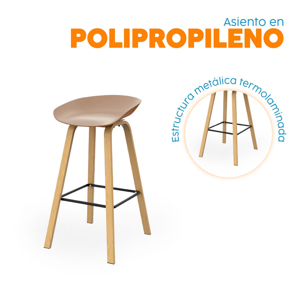 BONNO - Juego De Barra Manhattan Arena 2 Puestos Bonno