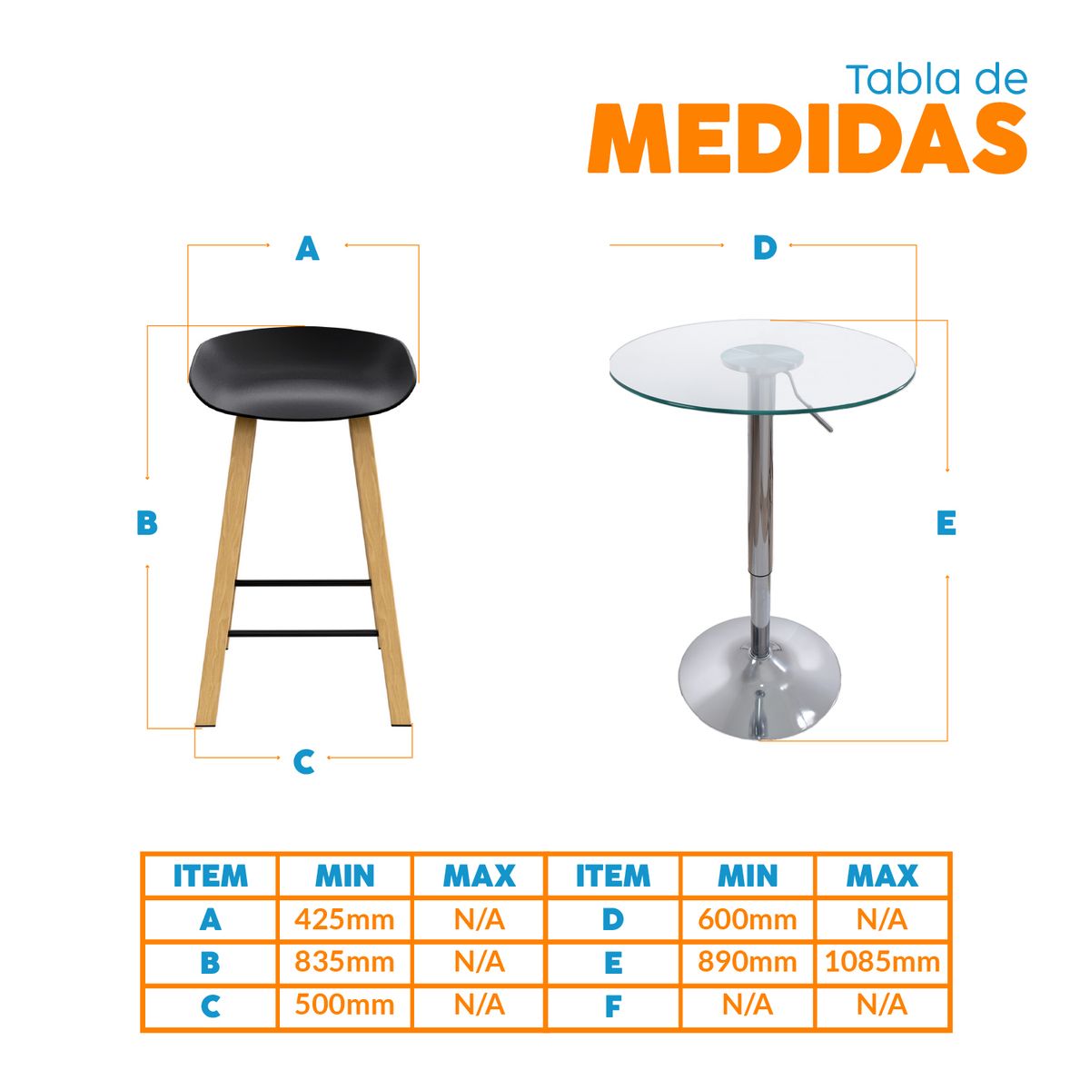 BONNO - Juego De Barra Manhattan Negro 2 Puestos Bonno