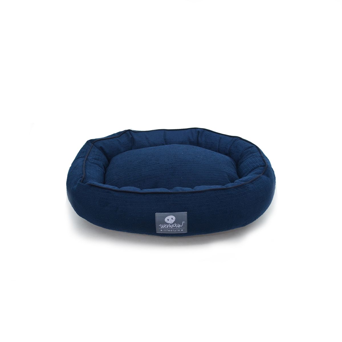 WAWAW - Cama ovalada S bony azul navy 55x75cms